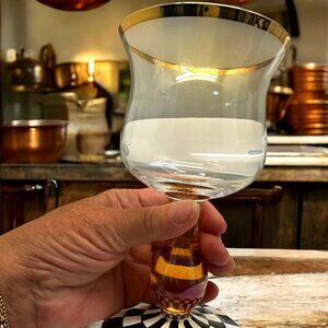 MacKenzie-Childs Courtly Check Wine Glass